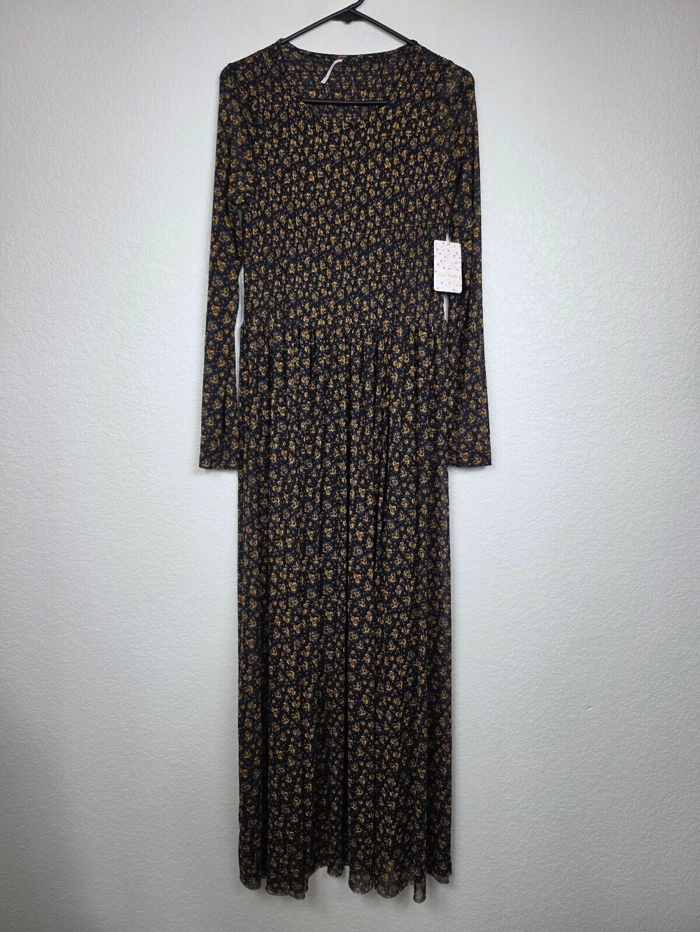 Free People Floral Maxi Dress Long Sleeve Medium